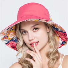 Load image into Gallery viewer, Xthree summer hats for women ladies large brim cotton Beach cap sun hat female England Style